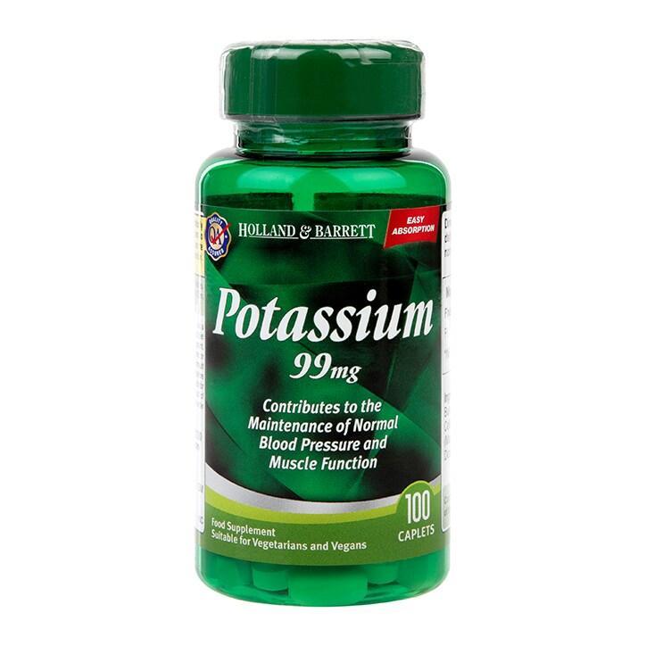 Holland & Barrett Potassium 100 Caplets 99mg - BeesActive Australia