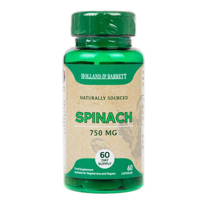 Holland & Barrett Spinach 60 Capsules 750mg - BeesActive Australia