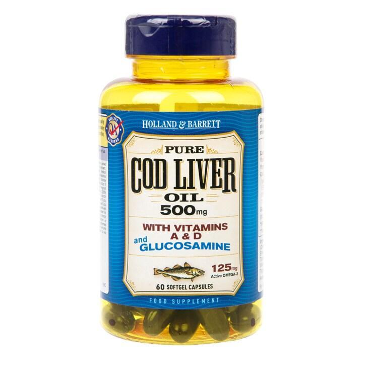 Holland & Barrett Cod Liver Oil and Glucosamine 60 Capsules 500mg - BeesActive Australia