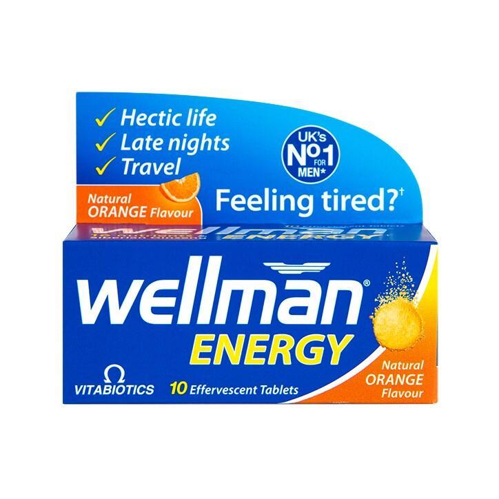 Vitabiotics Wellman Energy 10 Orange Flavour Effervescent Tablets - BeesActive Australia