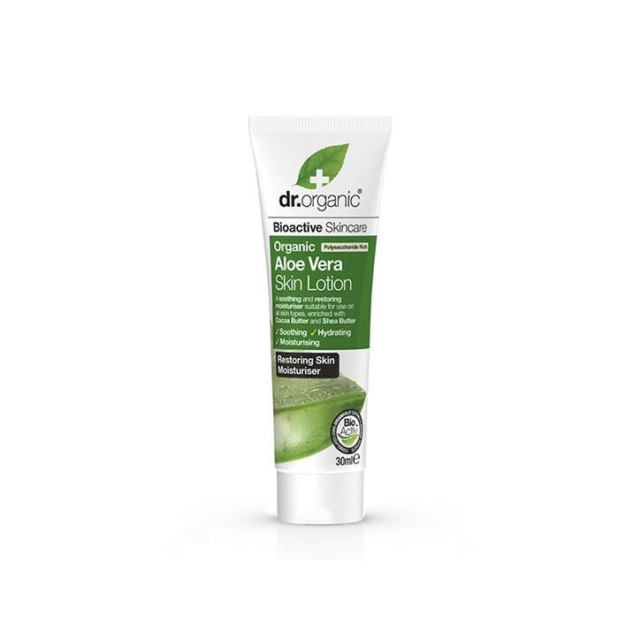 Dr Organic Aloe Vera Travel Skin Lotion 30ml - BeesActive Australia