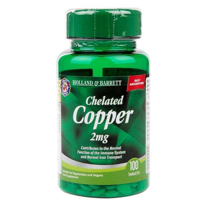 Holland & Barrett Chelated Copper 100 Tablets 2mg - BeesActive Australia