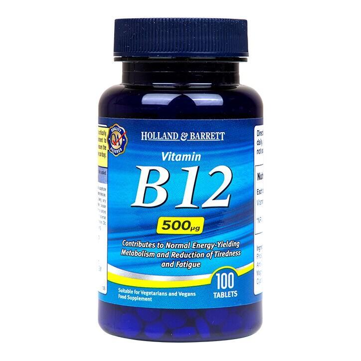 Holland & Barrett Vitamin B12 100 Tablets 500ug - BeesActive Australia