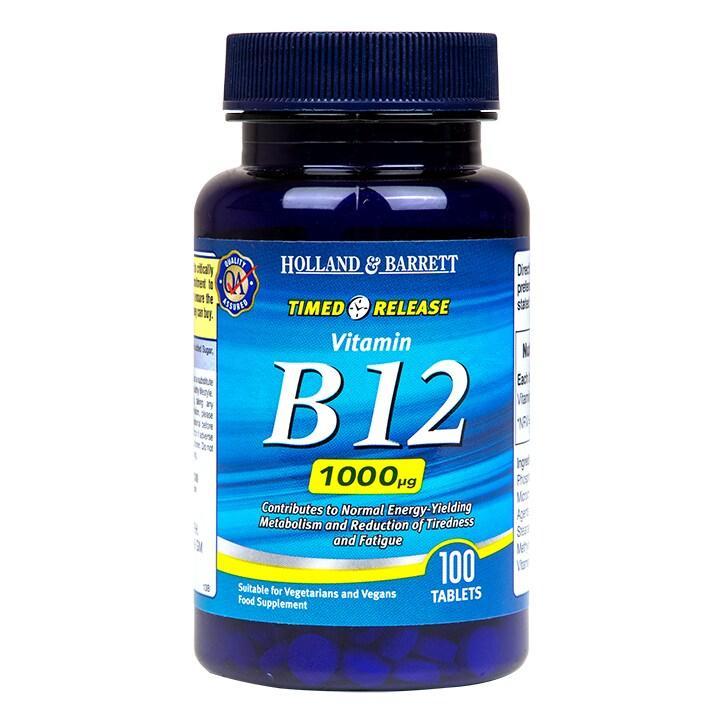 Holland & Barrett Timed Release Vitamin B12 100 Tablets 1000ug - BeesActive Australia