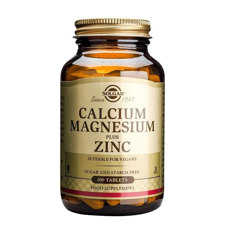 Solgar Calcium Magnesium plus Zinc 100 Tablets - BeesActive Australia