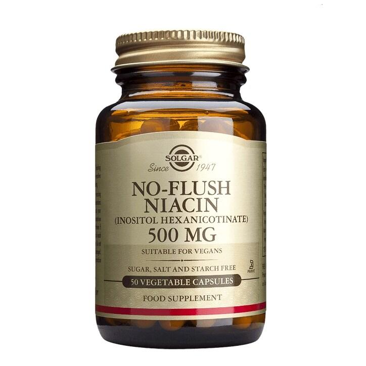 Solgar No-Flush Niacin 500mg 50 Vegi Capsules - BeesActive Australia
