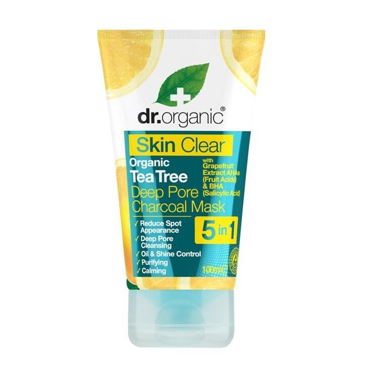 Dr Organic Skin Clear Organic Tea Tree Deep Pore Charcoal Mask 100ml - BeesActive Australia