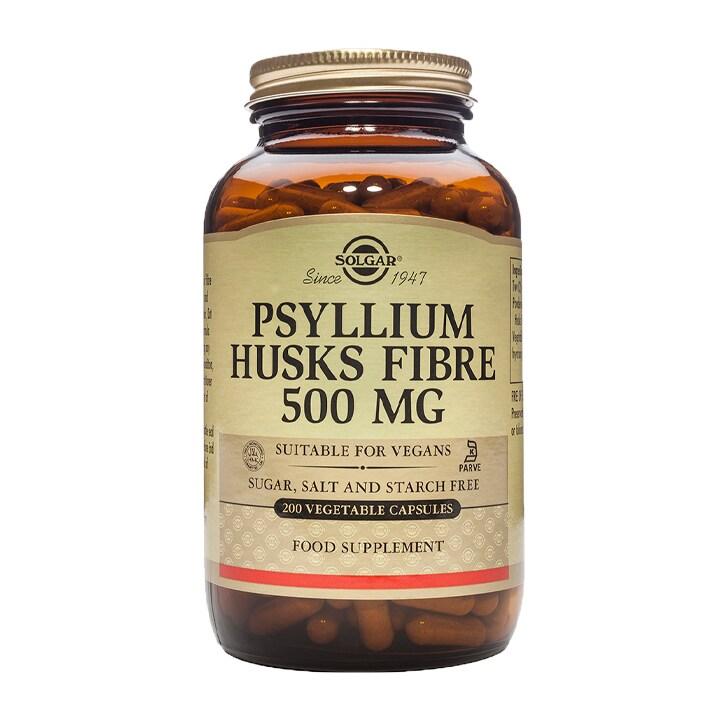 Solgar Psyllium Husks Fibre 500mg 200 Vegi Capsules - BeesActive Australia