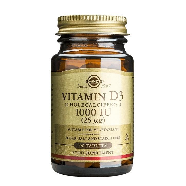 Solgar Vitamin D3 1000IU 90 Tablets - BeesActive Australia