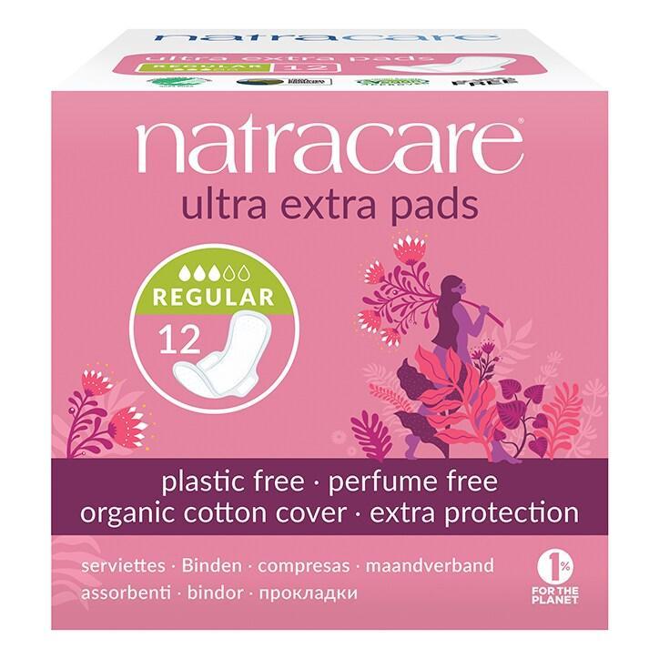 Natracare Natural Organic Ultra Extra Pads with Wings 12 Normal - BeesActive Australia