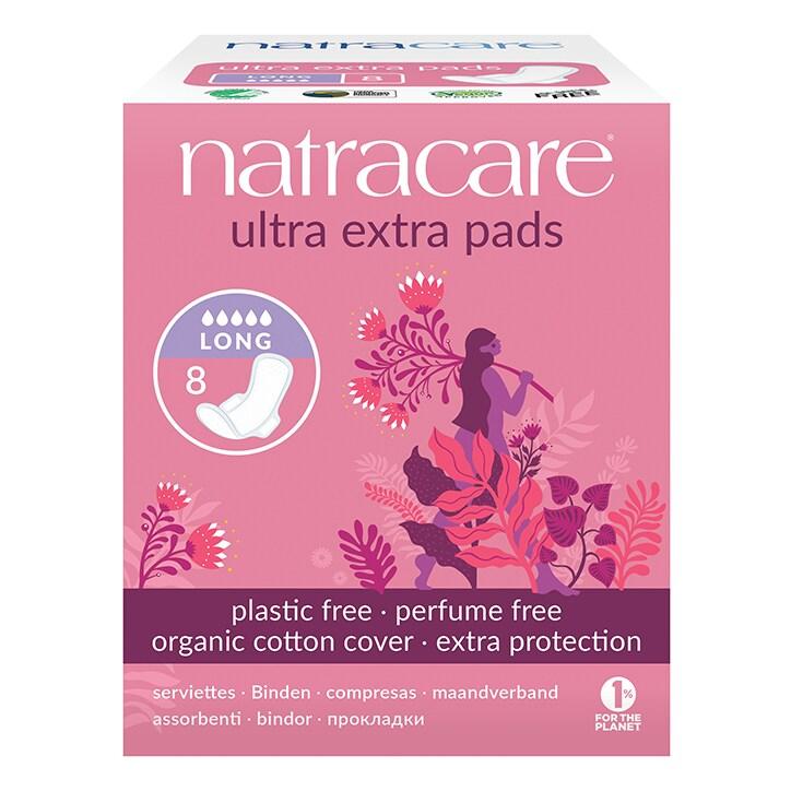 Natracare Natural Organic Ultra Extra Pads with Wings Long - BeesActive Australia