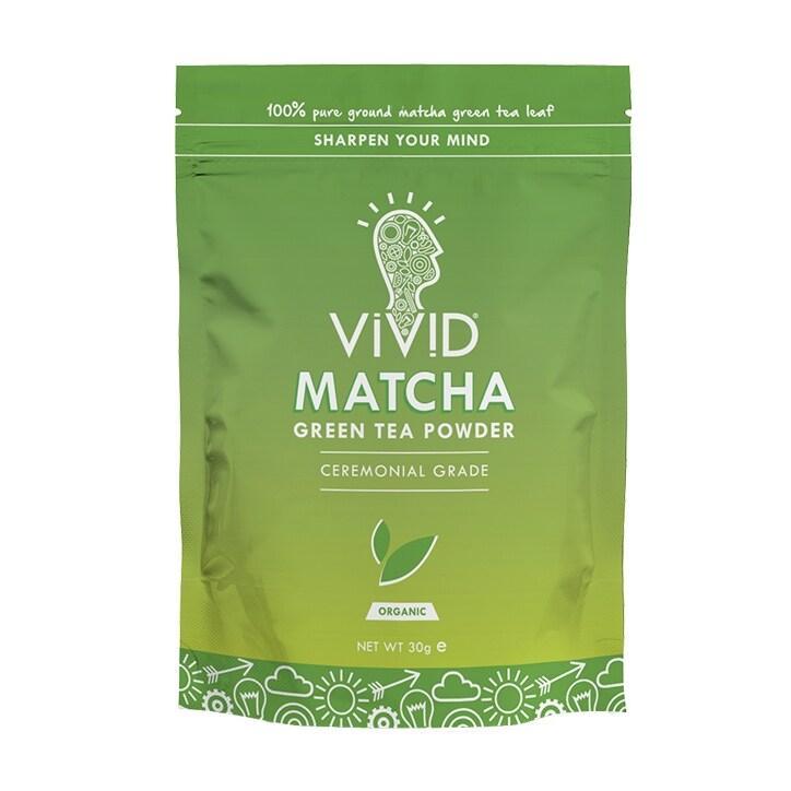 Vivid Organic Matcha Green Tea Powder 30g Pouch - BeesActive Australia