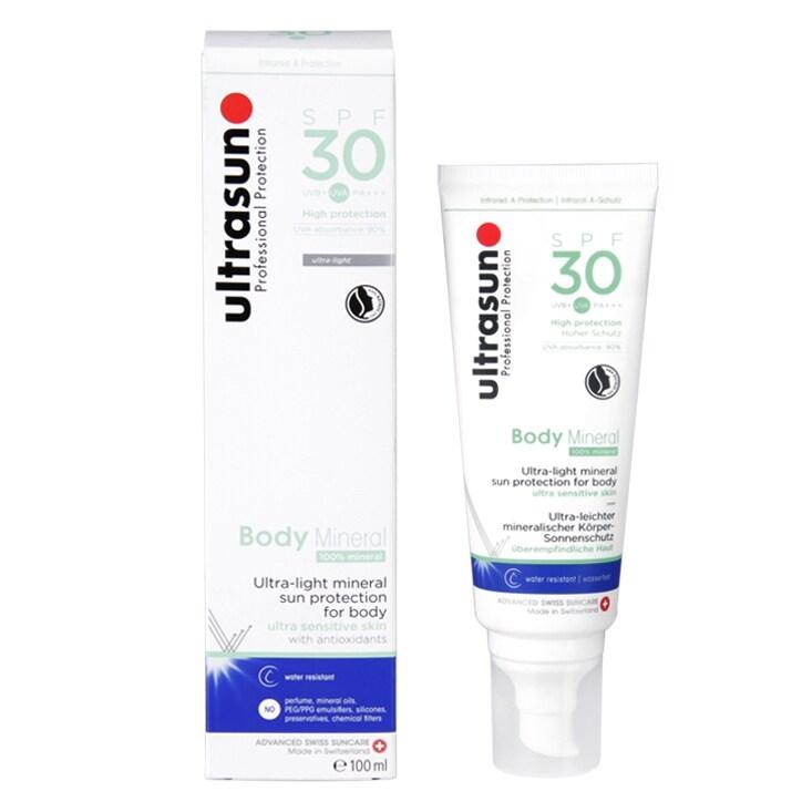 Ultrasun Body Mineral Sunscreen SPF30 100ml - BeesActive Australia