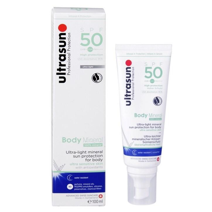 Ultrasun Body Mineral Sunscreen SPF50 100ml - BeesActive Australia