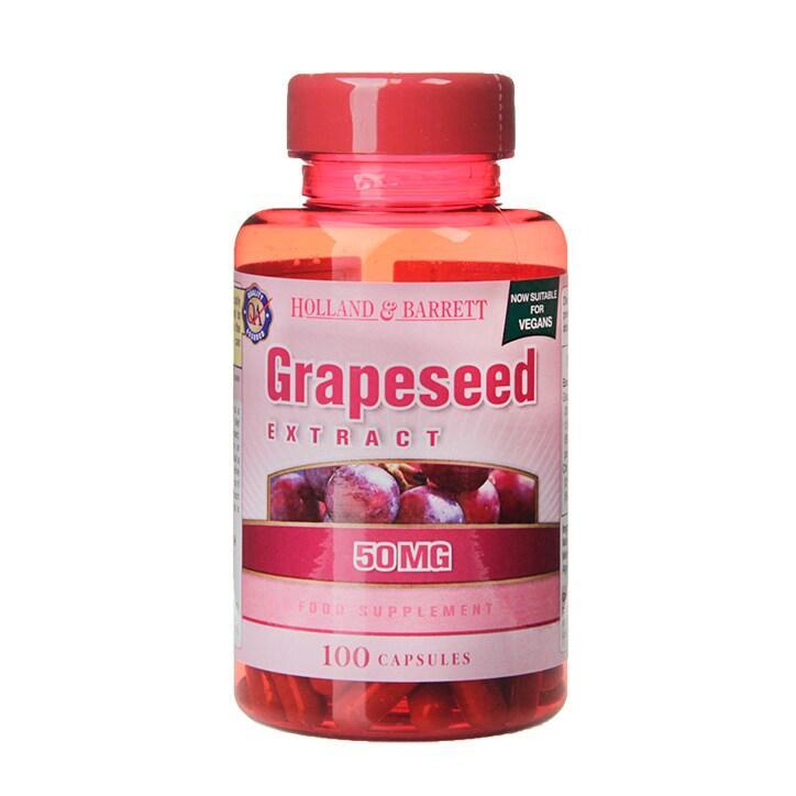Holland & Barrett Grapeseed Extract 50mg 100 Capsules - BeesActive Australia