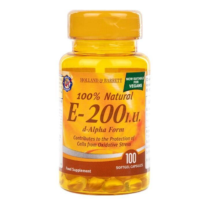 Holland & Barrett Vitamin E 200iu 100 Softgel Capsules - BeesActive Australia