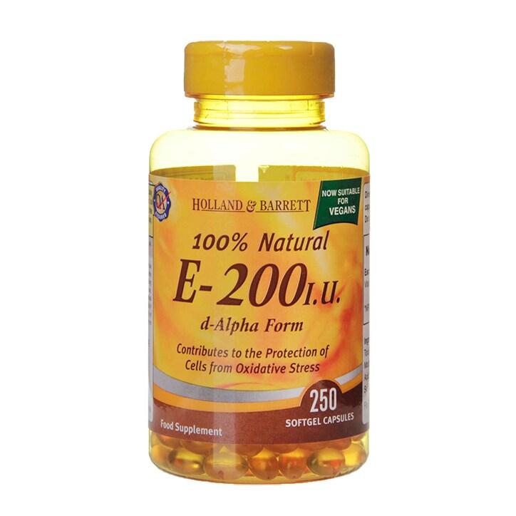 Holland & Barrett Vitamin E 200iu 250 Softgel Capsules - BeesActive Australia