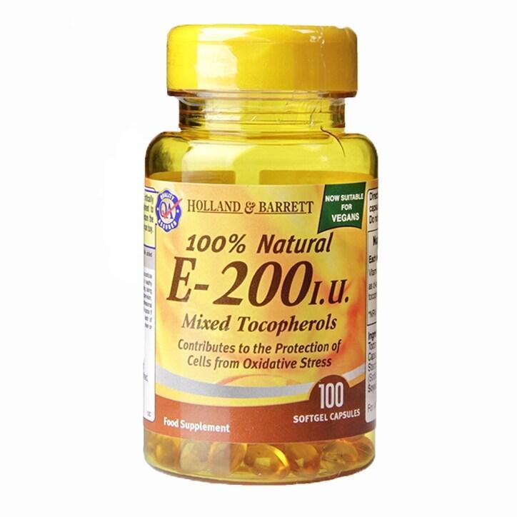 Holland & Barrett Vitamin E Complex 200iu 100 Softgel Capsules - BeesActive Australia