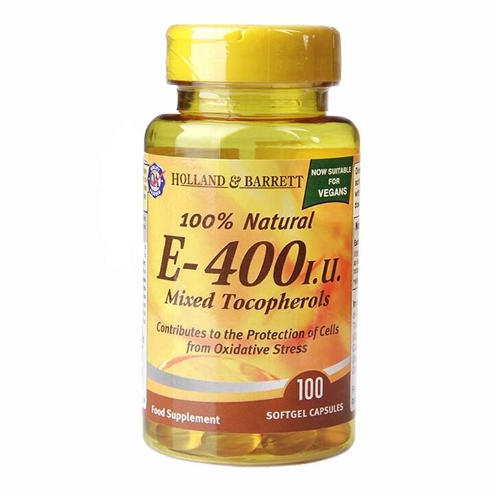 Holland & Barrett Vitamin E Complex 400iu 100 Softgel Capsules - BeesActive Australia