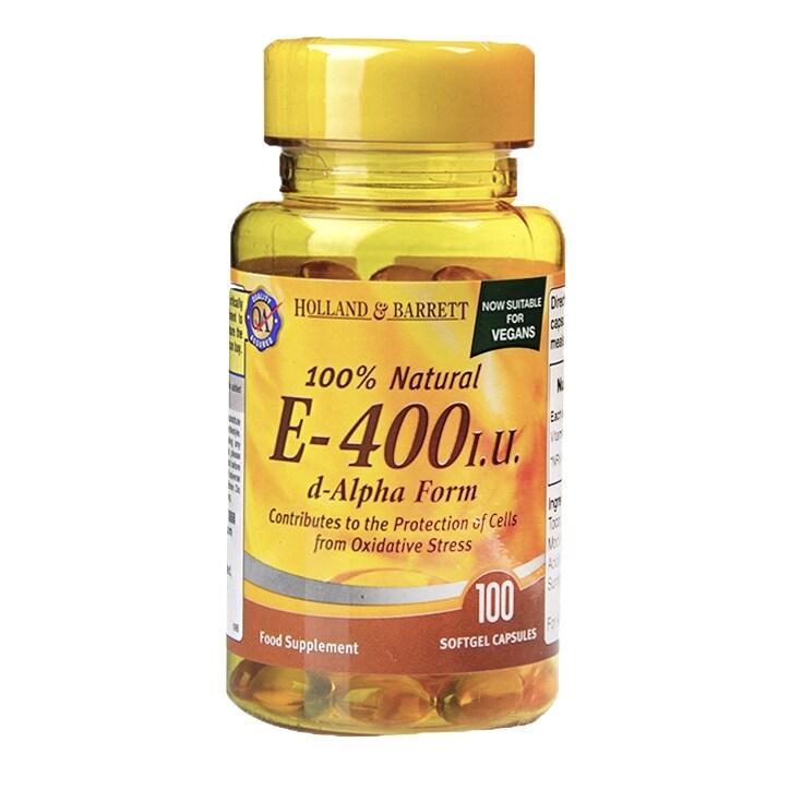 Holland & Barrett Vitamin E 400iu 100 Softgel Capsules - BeesActive Australia