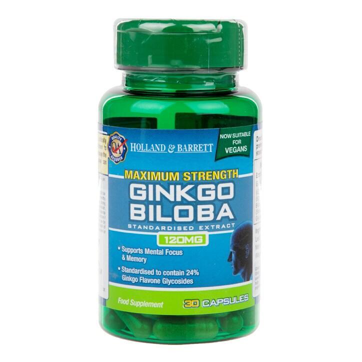 Holland & Barrett Maximum Strength Ginkgo Biloba 120mg 30 Capsules - BeesActive Australia