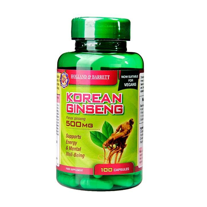 Holland & Barrett Korean Ginseng 500mg 100 Capsules - BeesActive Australia