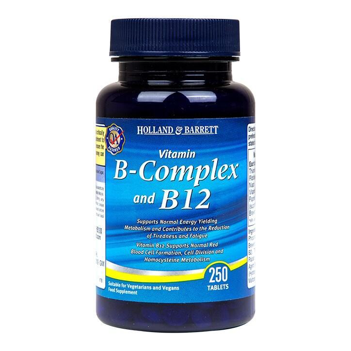 Holland & Barrett B Complex & B12 250 Tablets - BeesActive Australia