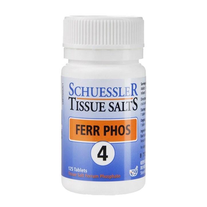 Schuessler Tissue Salts Ferr Phos 4 125 Tablets - BeesActive Australia