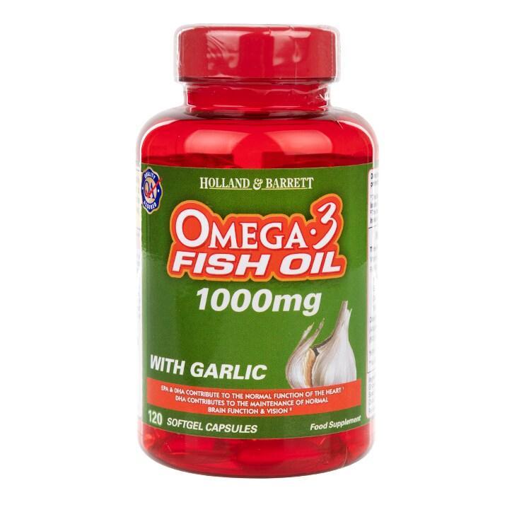 Holland & Barrett Omega 3 & Garlic 120 Softgel Capsules - BeesActive Australia