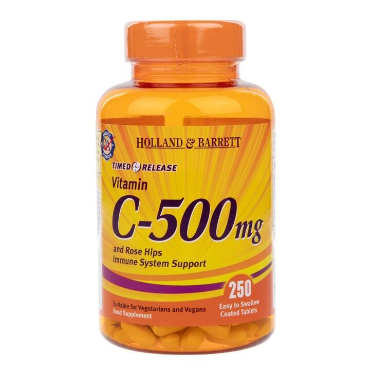 Holland & Barrett Vitamin C Timed Release with Rose Hips 250 Tablets 500mg - BeesActive Australia