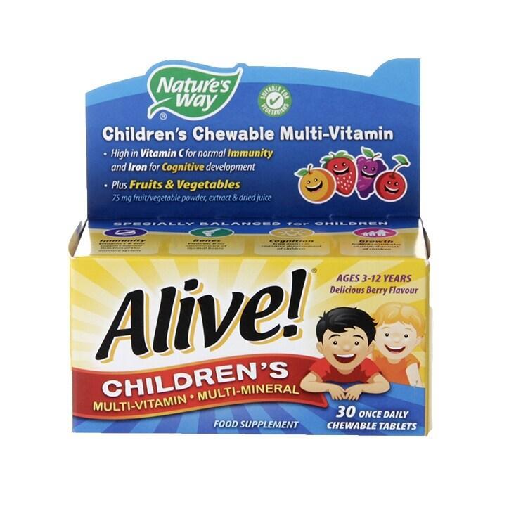 Nature's Way Alive! Children's Chewable Multi-Vitamin 30 Tablets - BeesActive Australia