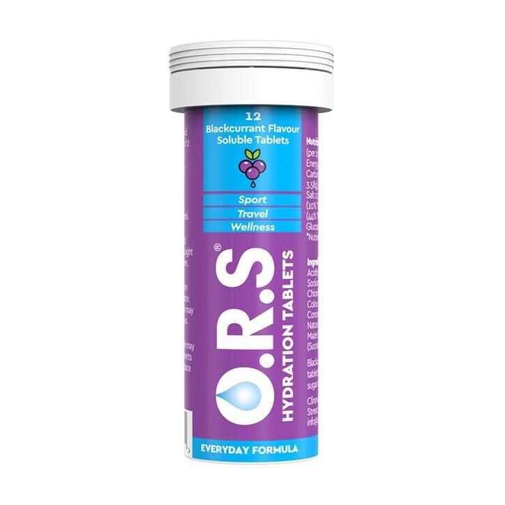 ORS Hydration Blackcurrant 12 Soluble Tablets - BeesActive Australia