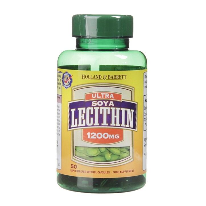 Holland & Barrett Ultra Soya Lecithin 50 Capsules 1200mg - BeesActive Australia