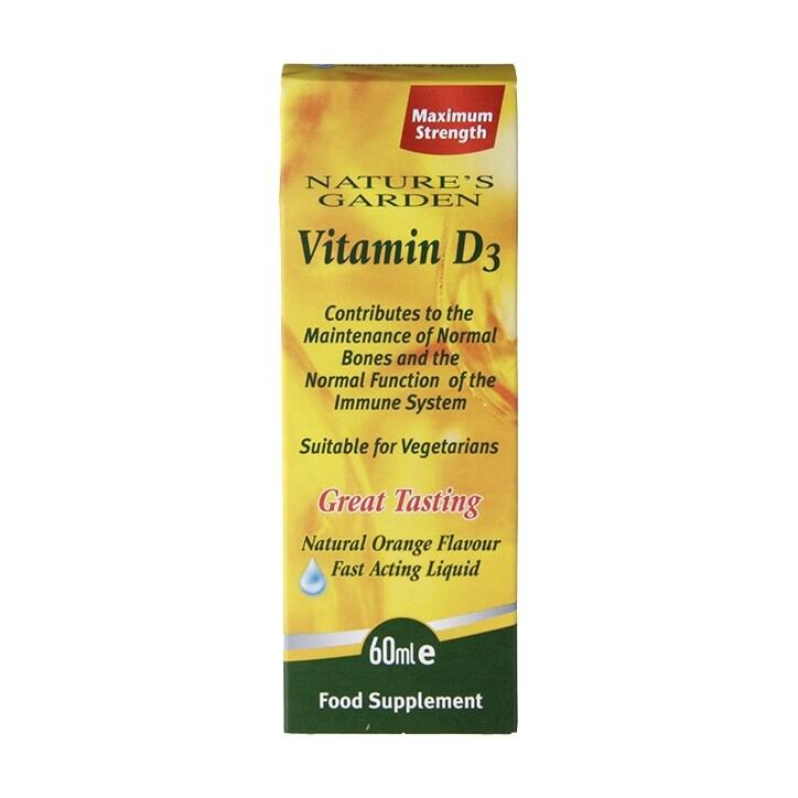 Nature's Garden Fast Acting Liquid Vitamin D3 60ml - BeesActive Australia