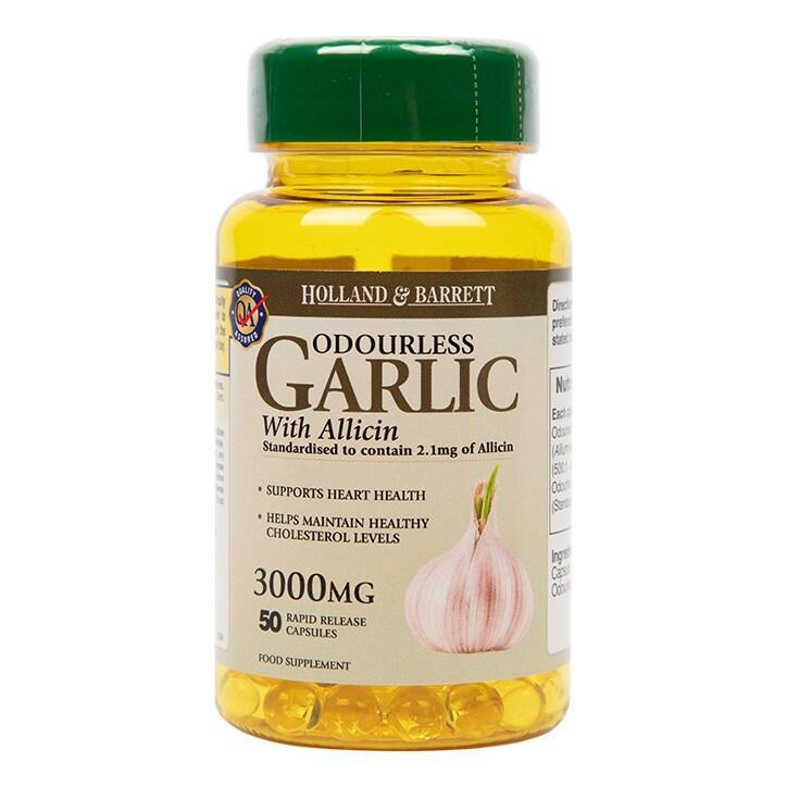 Holland & Barrett Odourless Garlic 50 Capsules 3000mg - BeesActive Australia