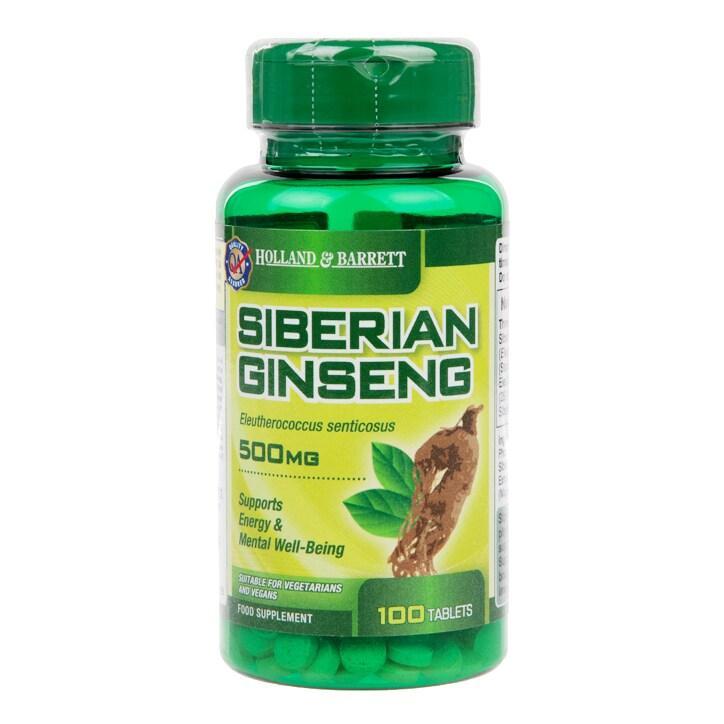 Holland & Barrett Siberian Ginseng 100 Tablets 500mg - BeesActive Australia