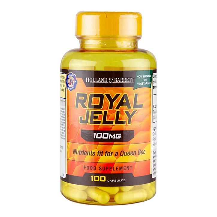 Holland & Barrett Royal Jelly 100mg 100 Capsules - BeesActive Australia