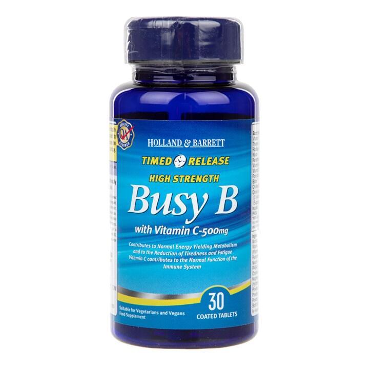 Holland & Barrett Timed Release Busy B Complex with Vitamin C 30 Caplets 500mg - BeesActive Australia