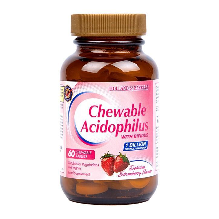 Holland & Barrett Acidophilus Chewable Strawberry 60 Tablets - BeesActive Australia