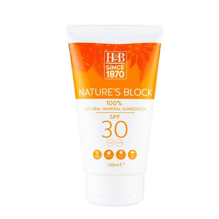 Holland & Barrett Nature's Block Mineral SPF 30 Sun Cream 150ml - BeesActive Australia