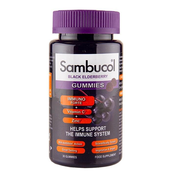 Sambucol Immuno Forte Black Elderberry 30 Gummies - BeesActive Australia