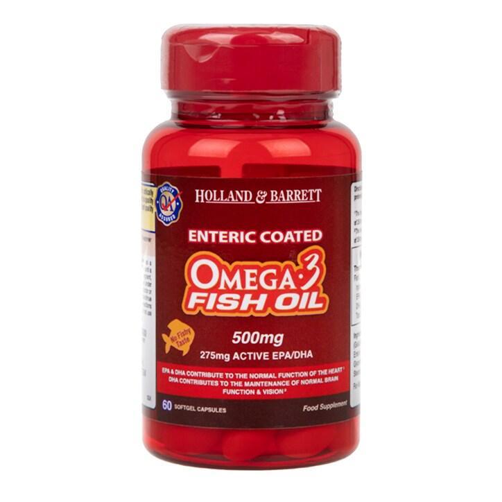 Holland & Barrett Enteric Coated Omega 3 Fish Oil 60 Capsules 500mg - BeesActive Australia