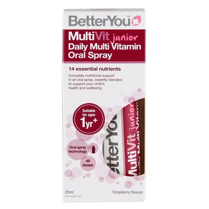 BetterYou Multi Vitamin Junior Daily Oral Spray Raspberry Flavour 25ml - BeesActive Australia