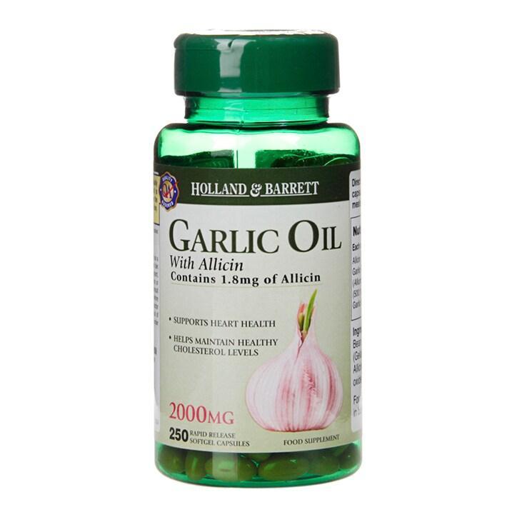 Holland & Barrett Garlic Oil With Allicin 250 Capsules 2000mg - BeesActive Australia