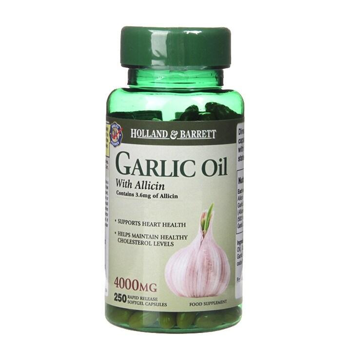 Holland & Barrett Garlic Oil With Allicin 4000mg 250 Capsules - BeesActive Australia