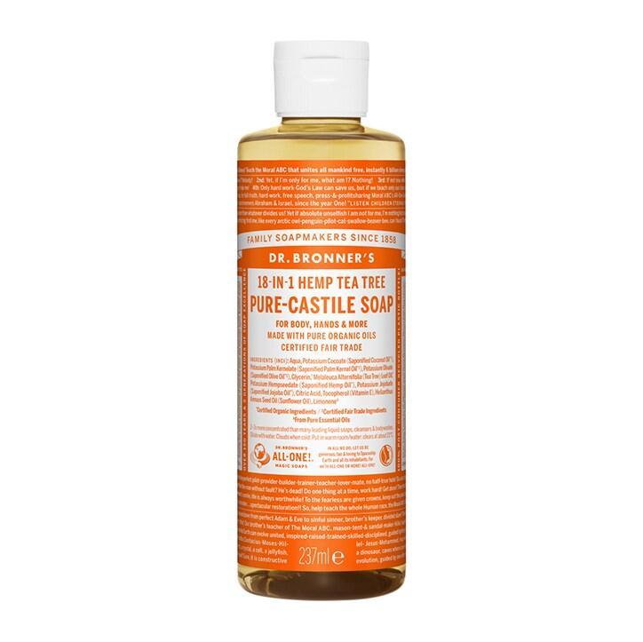 Dr Bronner's Tea Tree Pure-Castile Liquid Soap 237ml - BeesActive Australia