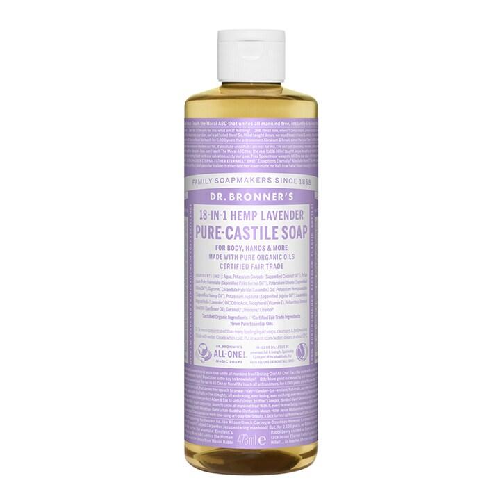 Dr Bronner's Lavender Pure-Castile Liquid Soap 473ml - BeesActive Australia