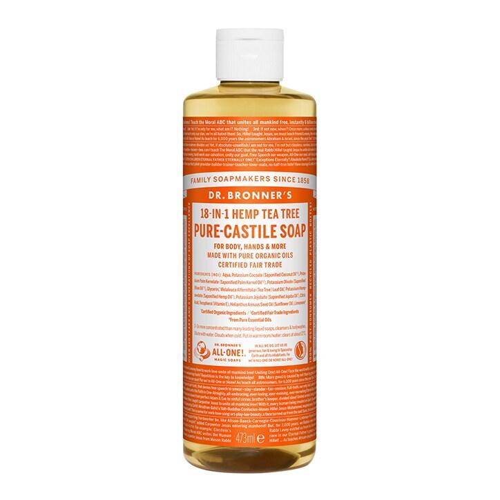 Dr Bronner's Tea Tree Pure-Castile Liquid Soap 473ml - BeesActive Australia