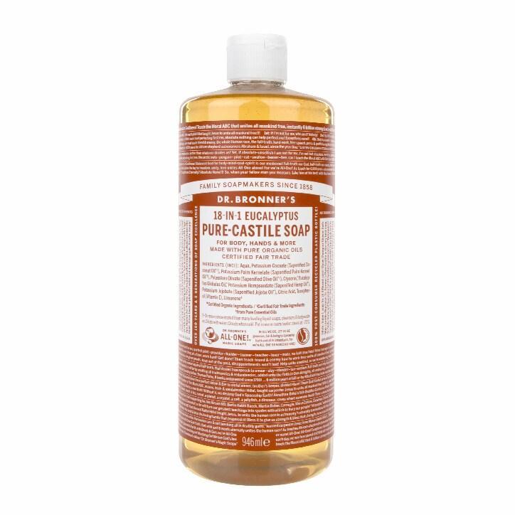 Dr Bronner's Eucalyptus Pure-Castile Liquid Soap 946ml - BeesActive Australia