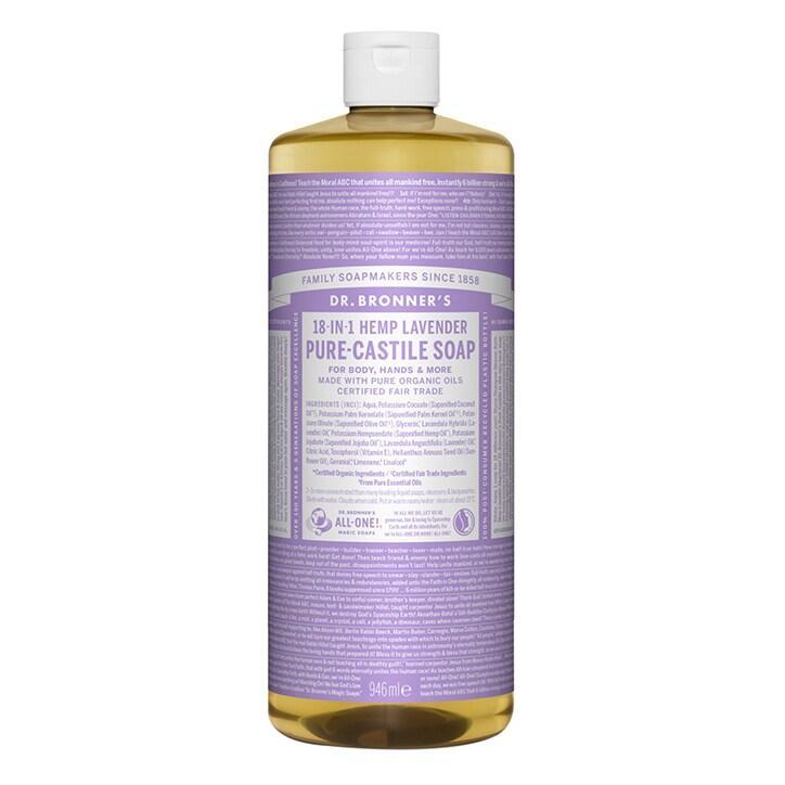Dr Bronner's Lavender Pure-Castile Liquid Soap 946ml - BeesActive Australia